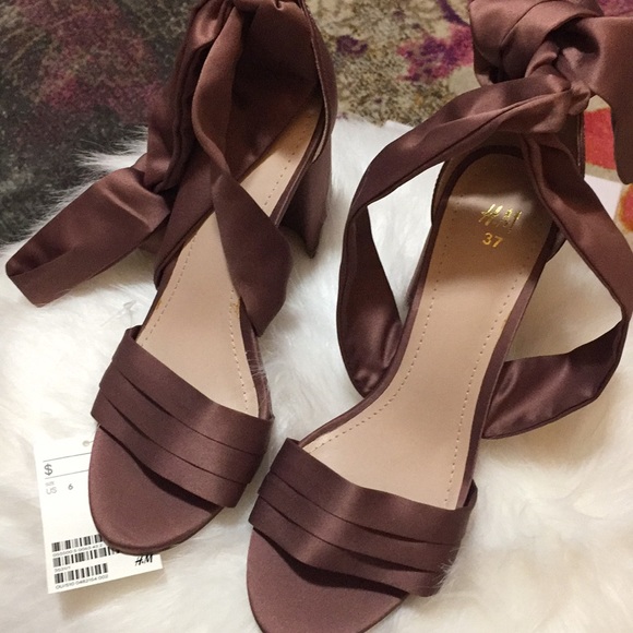 H&M Satin lace up heels - Picture 4 of 4